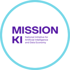 Das Logo von Mission KI - National Initiative for Artificial Intelligence and Data Economy